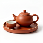 Matte Terracotta Ceramic Solo Tea Set