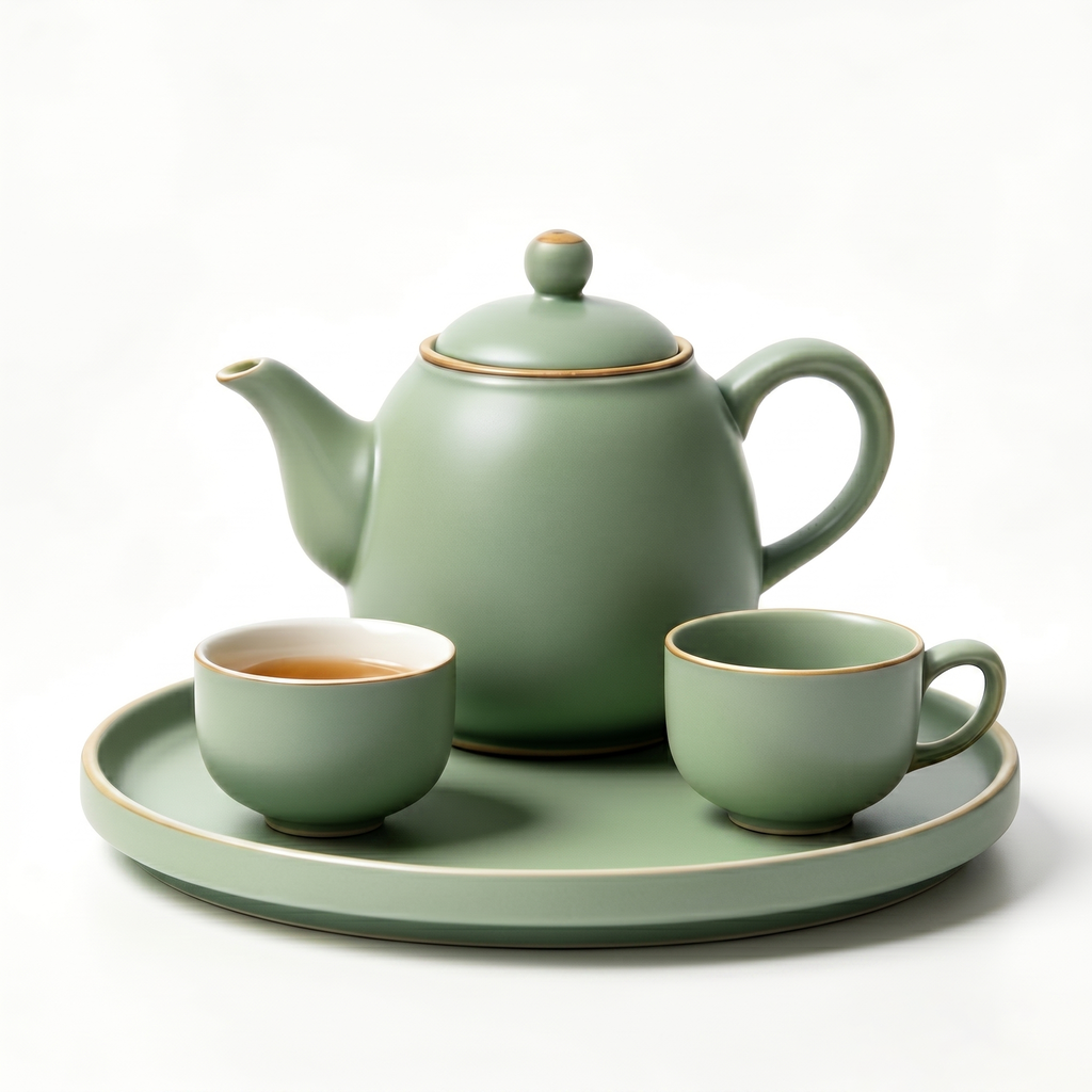 Matte Sage Green Curated Tea Set