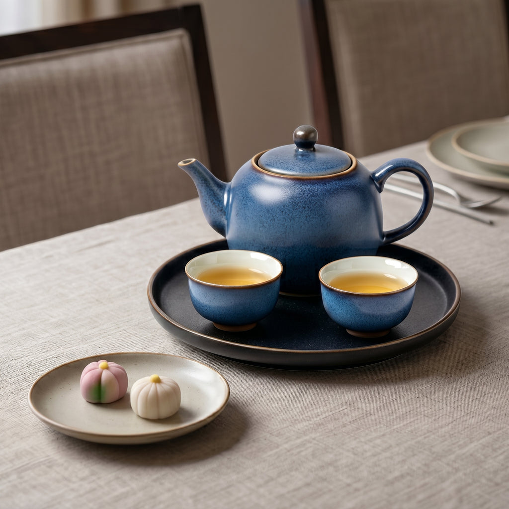 Speckled Lapis Ceramic Tea Set