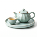 Fluted Pale Mint Ceramic Solo Tea Set