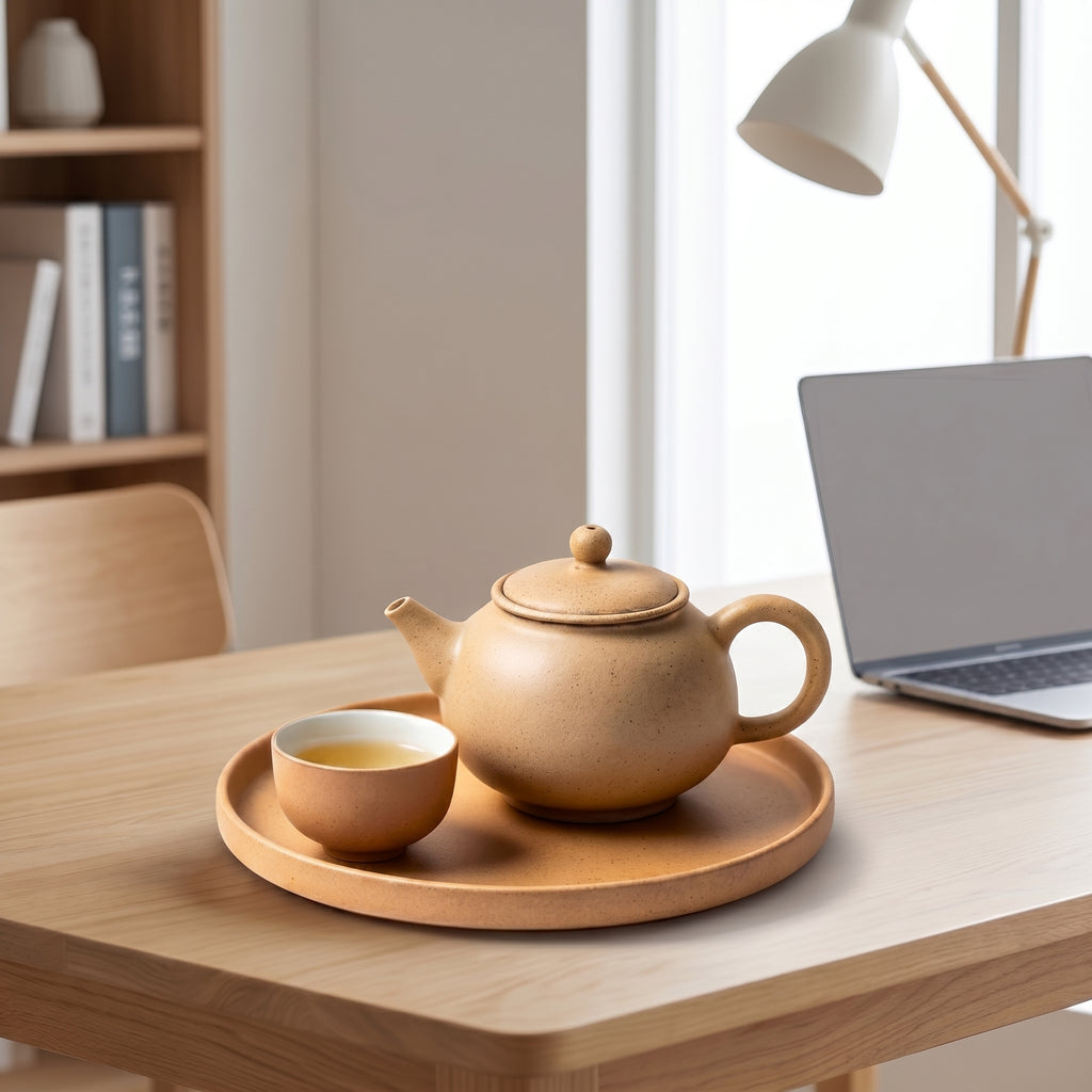 Speckled Sandstone Ceramic Solo Tea Set